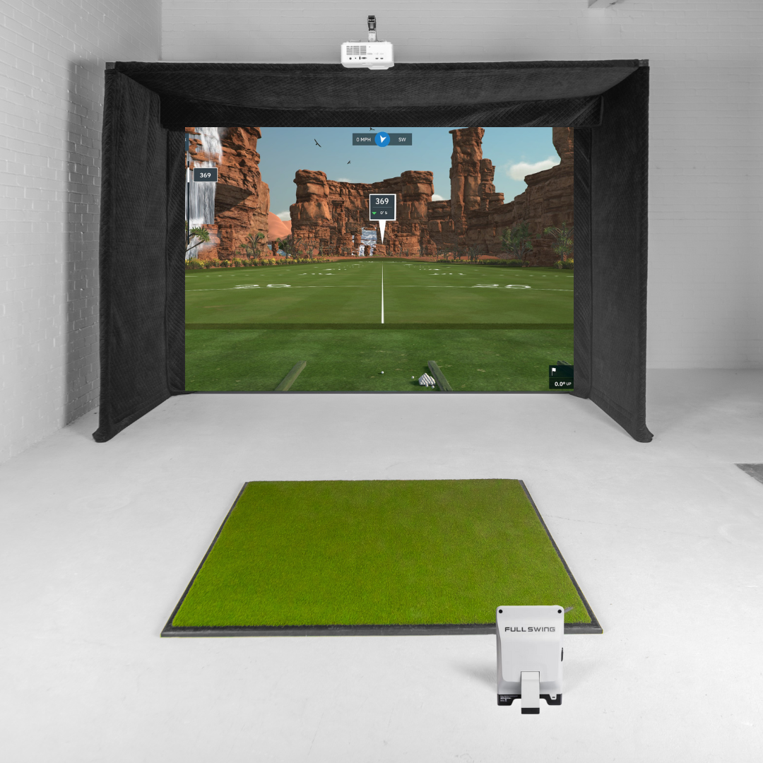 Full Swing Kit GolfBays Lux Golfsimulator-Gehäuse Bundle