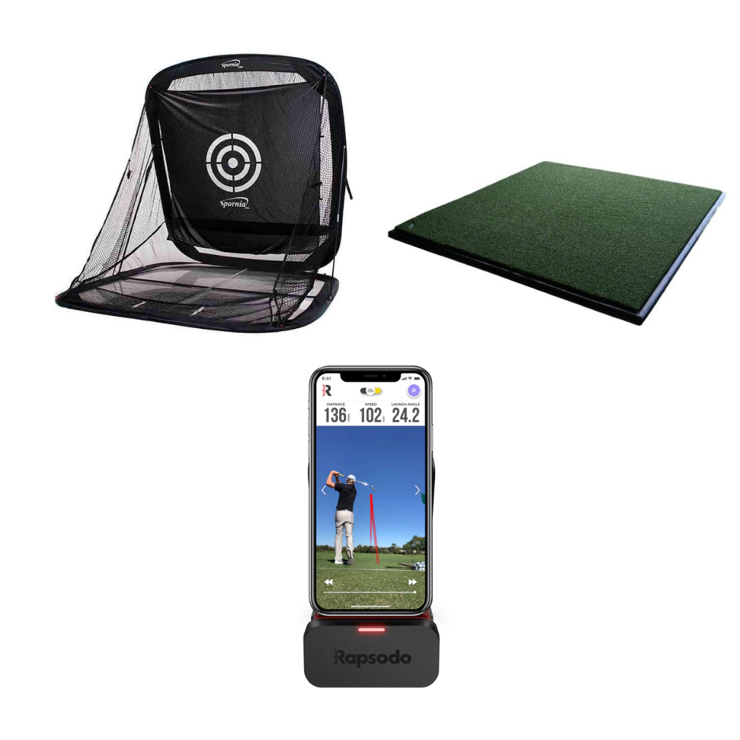 Spornia SPG-7 Golf Übungsnetz Rapsodo MLM Bundle