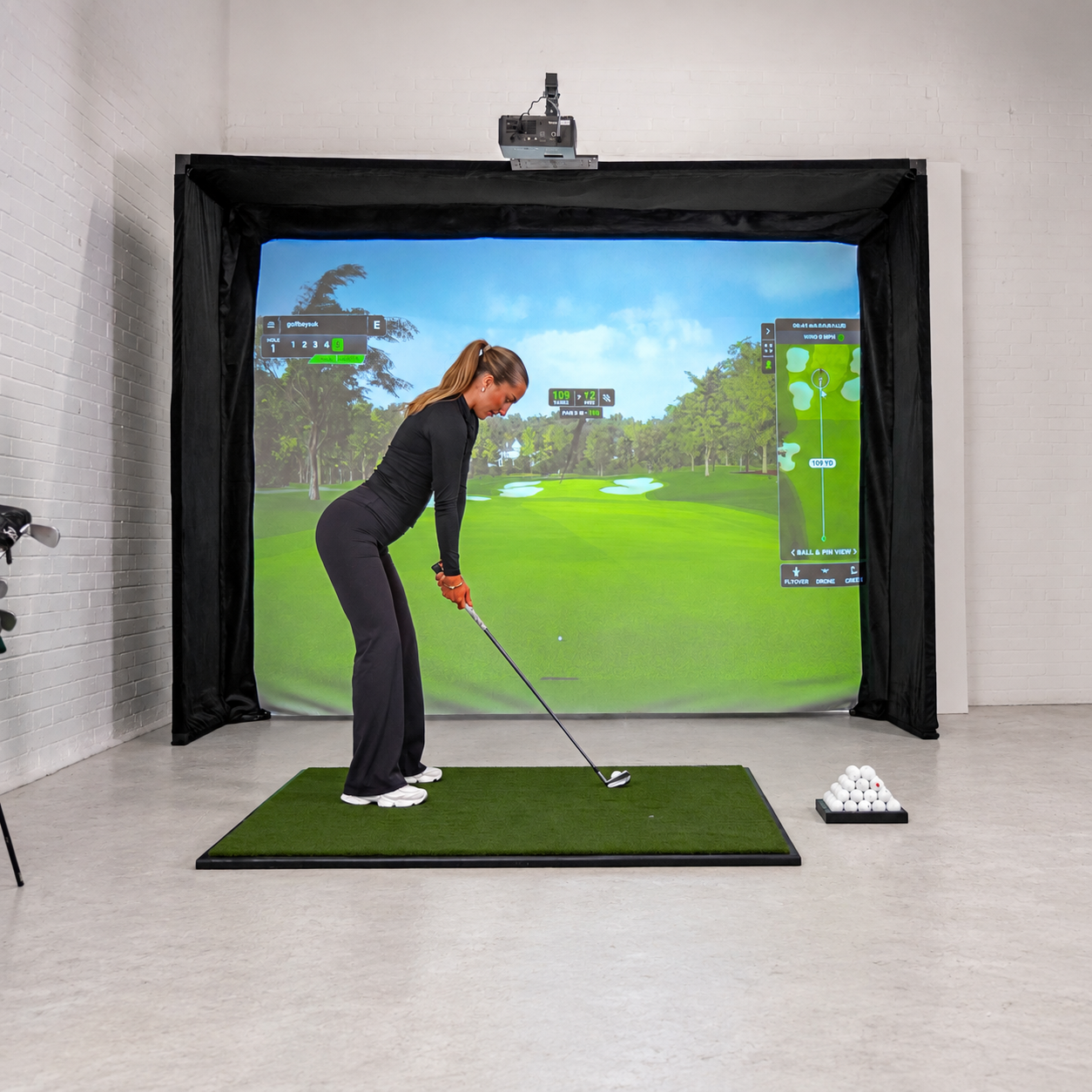 GolfBays Lux Golf-Simulator-Schlagkabine