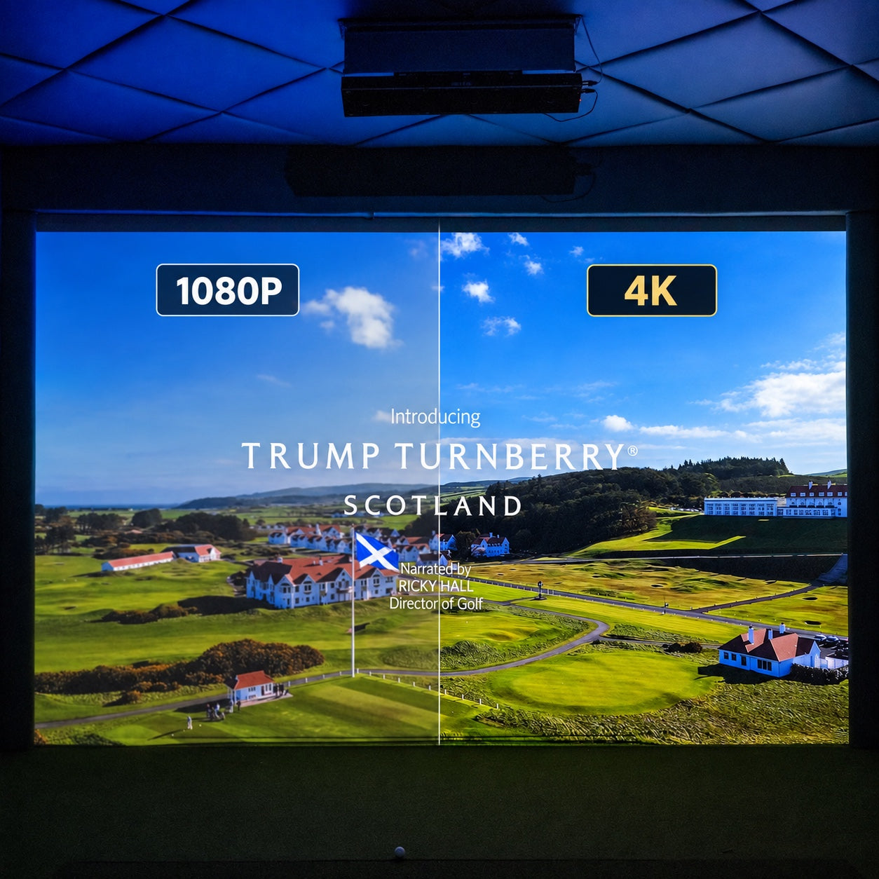 Golfbays Pro+ Golf-Simulator-Aufprall-Leinwand 4K