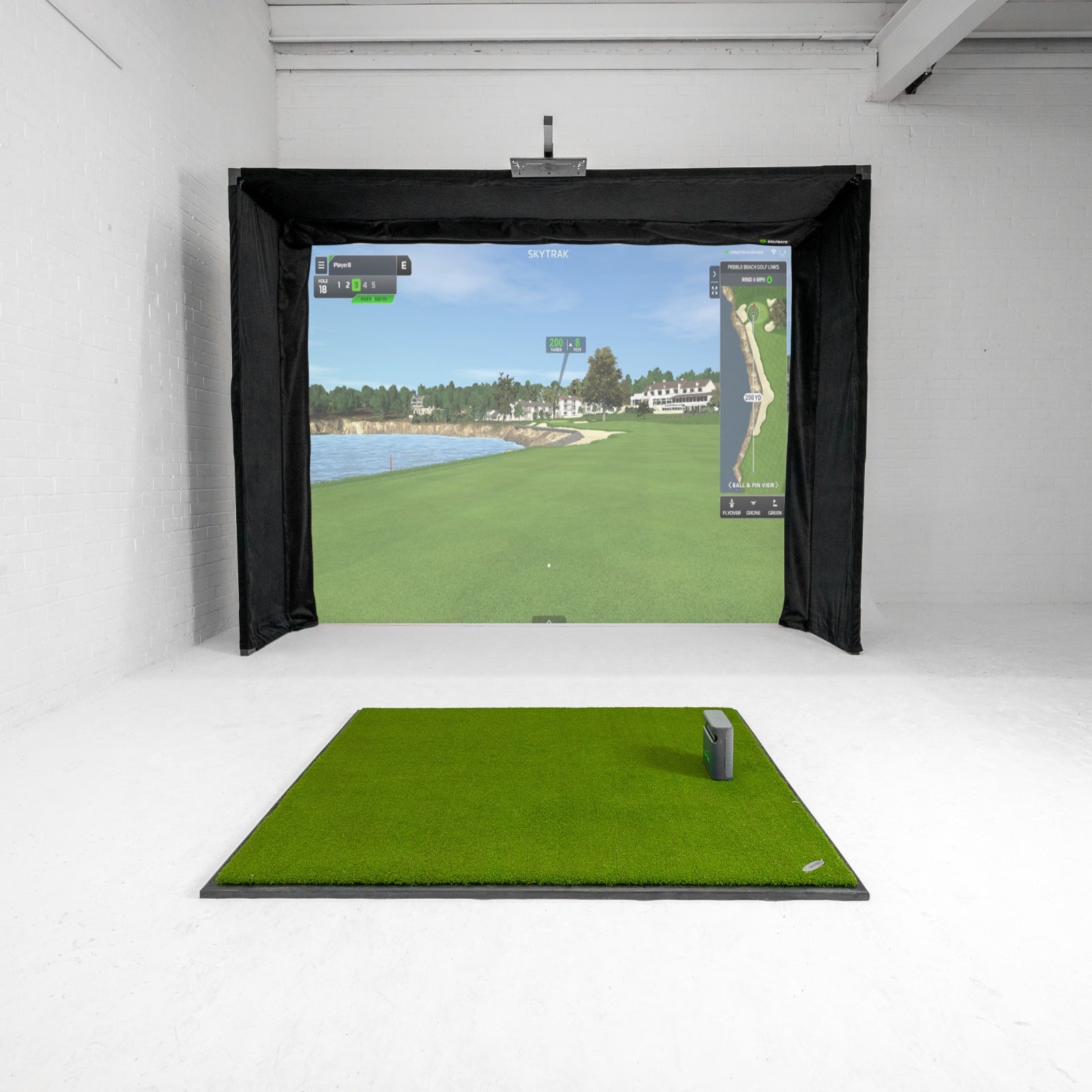 Skytrak+ GolfBays Lux Home Golf-Simulator-Paket
